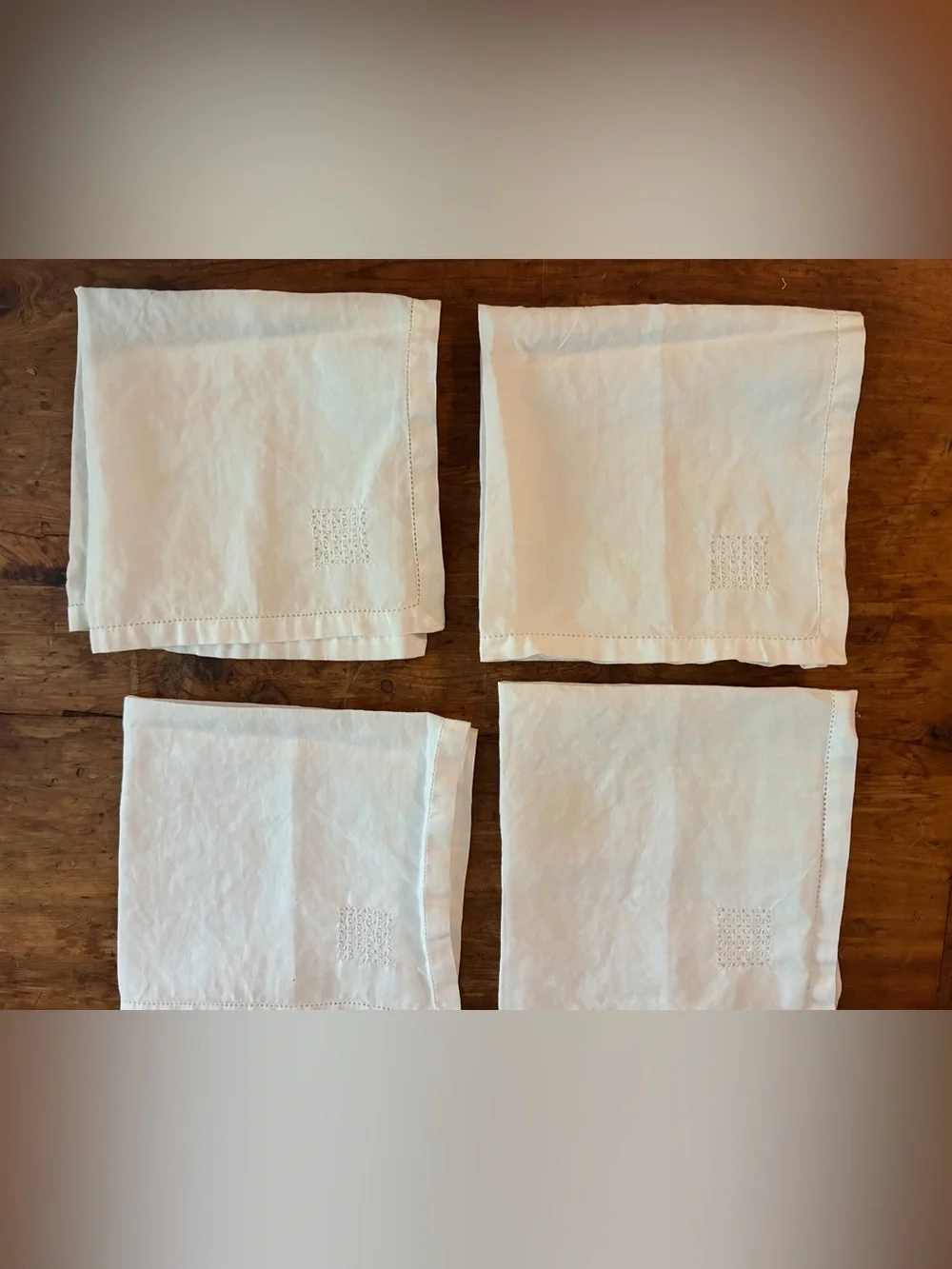 4 - Vintage 1900-1930’s Linen Napkins